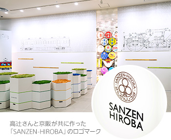 高辻さんと京阪が共に作った「SANZEN-HIROBA」のロゴマーク